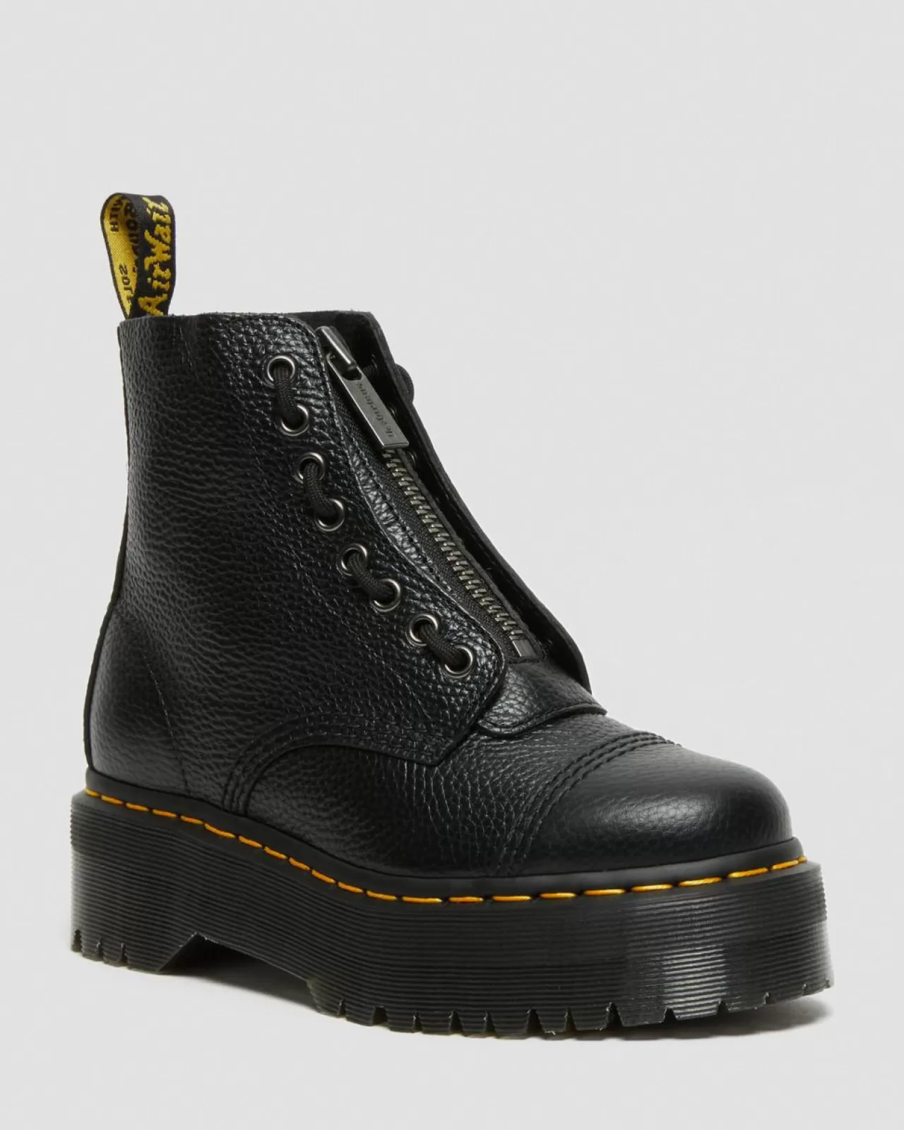 Bestsellers | Platform Boots^Dr. Martens Sinclair Milled Nappa Leather Platform Boots Black — Milled Nappa