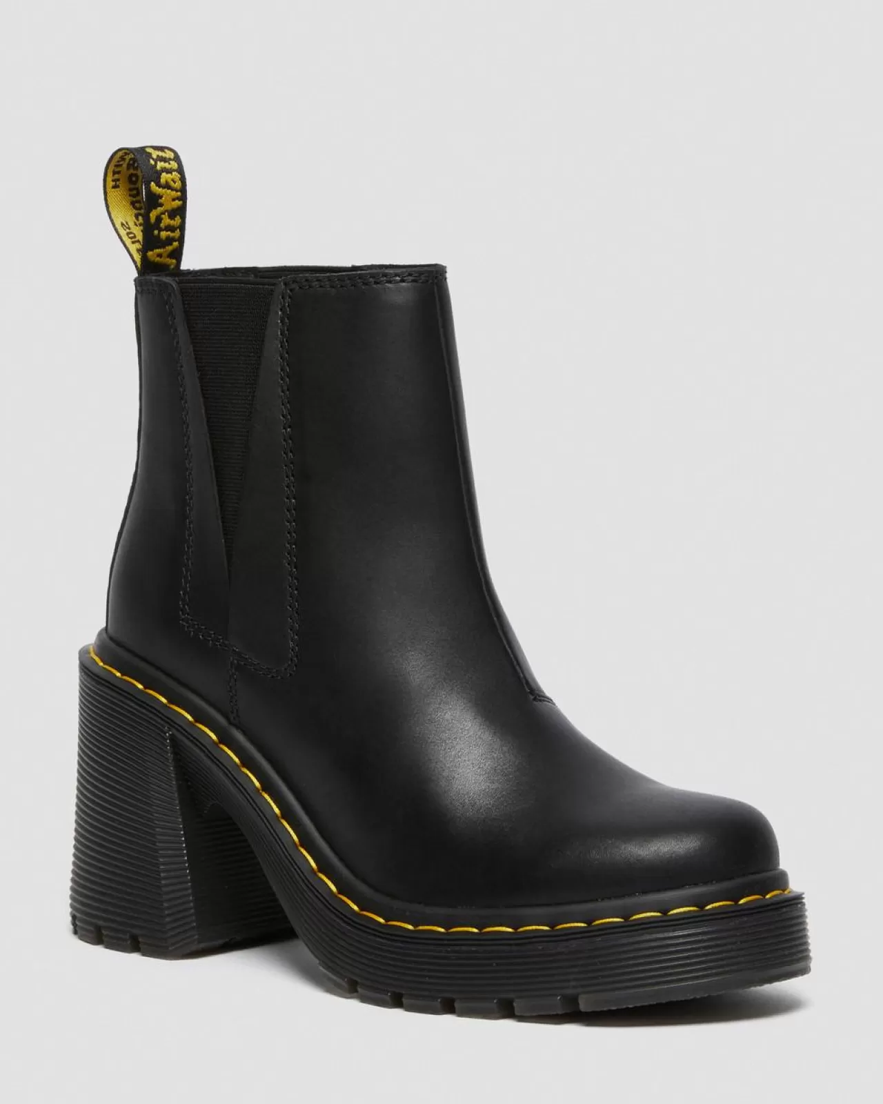 Heeled Boots | Chelsea Boots^Dr. Martens Spence Leather Flared Heel Chelsea Boots Black — Sendal