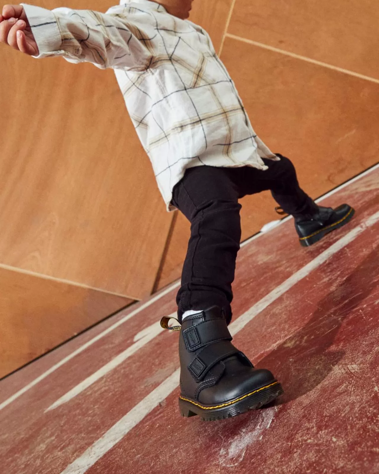 School Styles | Toddler / 2-4 Years^Dr. Martens Toddler 1460 Double Strap Leather Boots Black — Romario