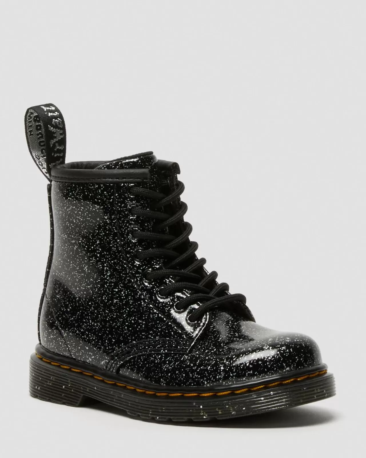 Glitter & Patent Boots | Toddler / 2-4 Years^Dr. Martens Toddler 1460 Glitter Lace Up Boots Black — Cosmic Glitter