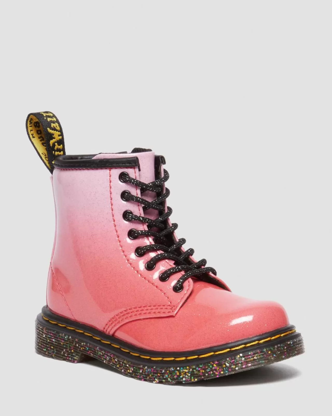 Glitter & Patent Boots | School Styles^Dr. Martens Toddler 1460 Gradient Glitter Leather Lace Up Boots Pink