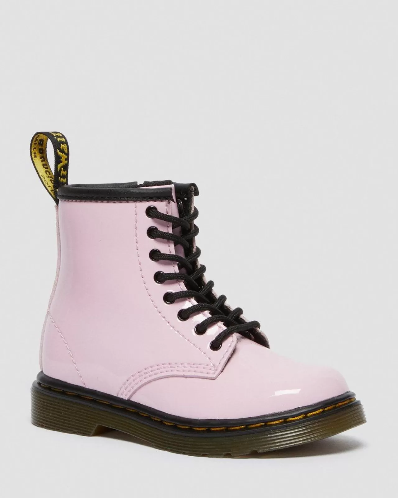 Glitter & Patent Boots | Toddler / 2-4 Years^Dr. Martens Toddler 1460 Patent Leather Lace Up Boots Pale Pink — Patent Leather