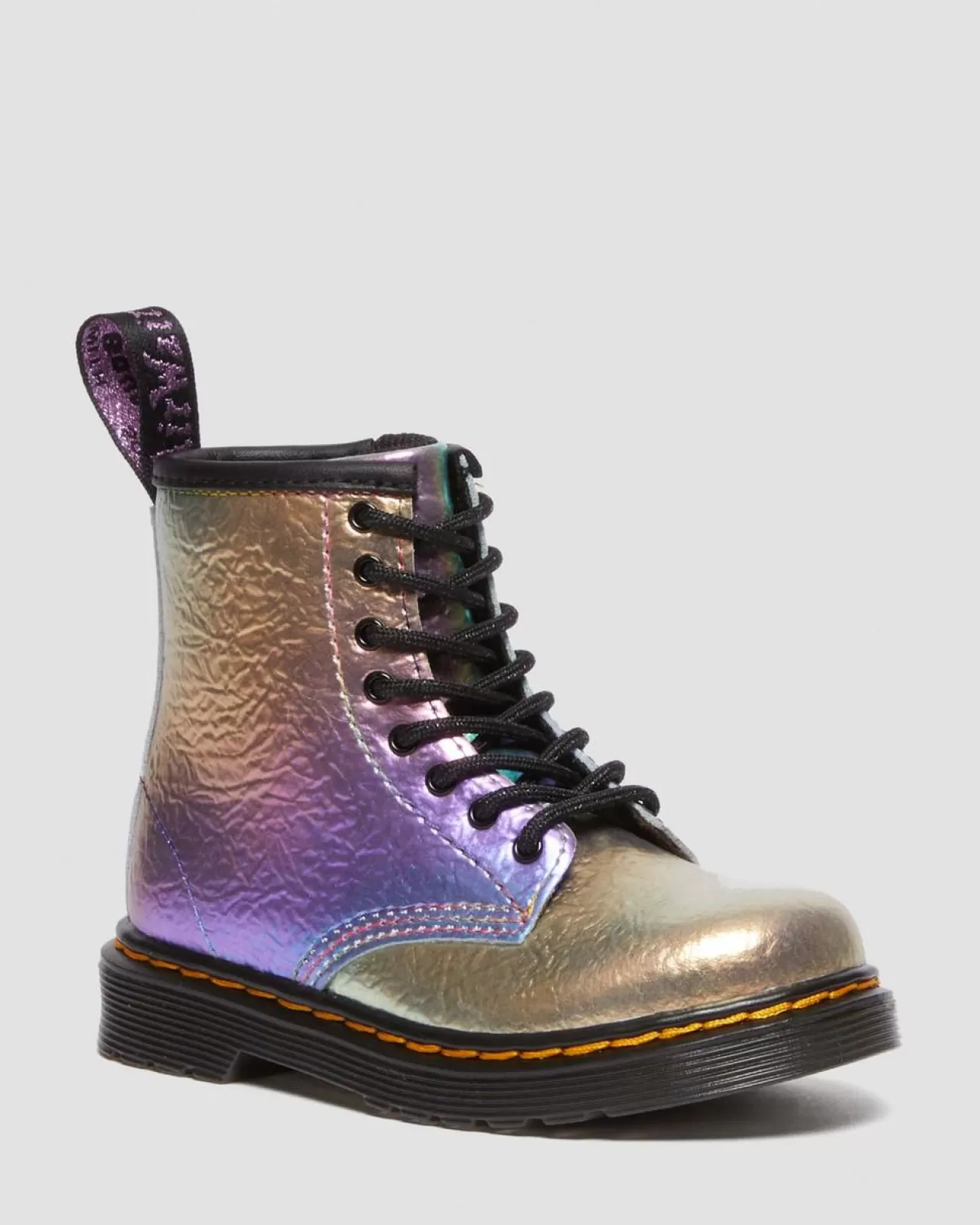 Sale | School Styles^Dr. Martens Toddler 1460 Rainbow Crinkle Leather Lace Up Boots MULTI — Rainbow Crinkle