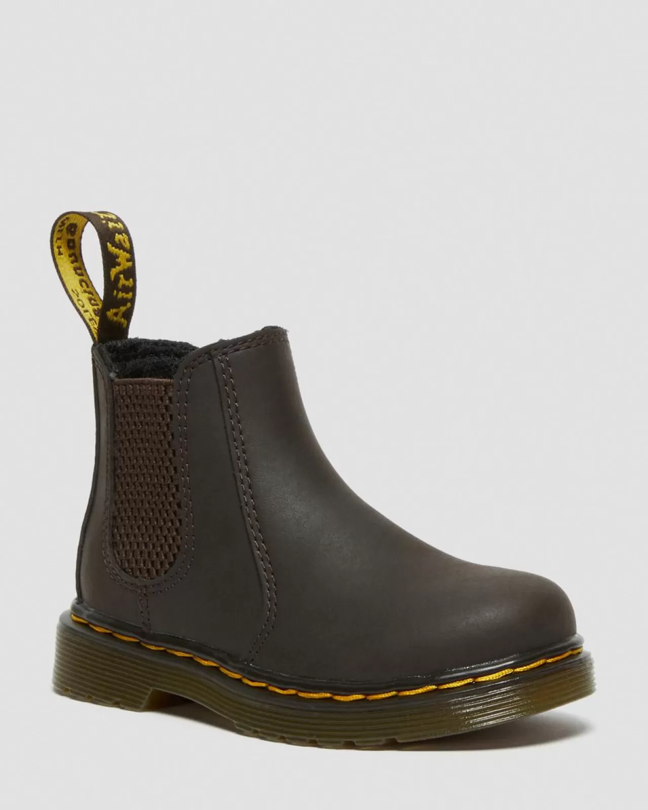 Toddler / 2-4 Years | Boots^Dr. Martens Toddler 2976 Wildhorse Leather Chelsea Boots Dark Brown — Wildhorse Lamper