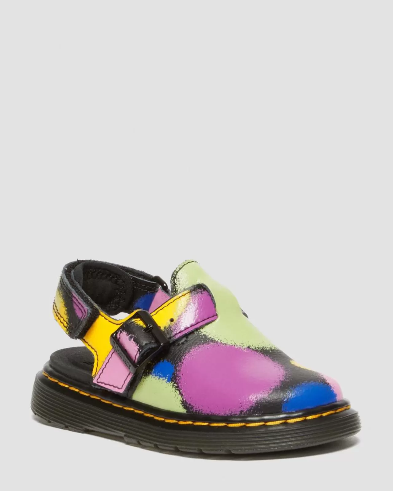 School Styles | Toddler / 2-4 Years^Dr. Martens Toddler Jorgie Haze Hydro Leather Slingback Mules Black