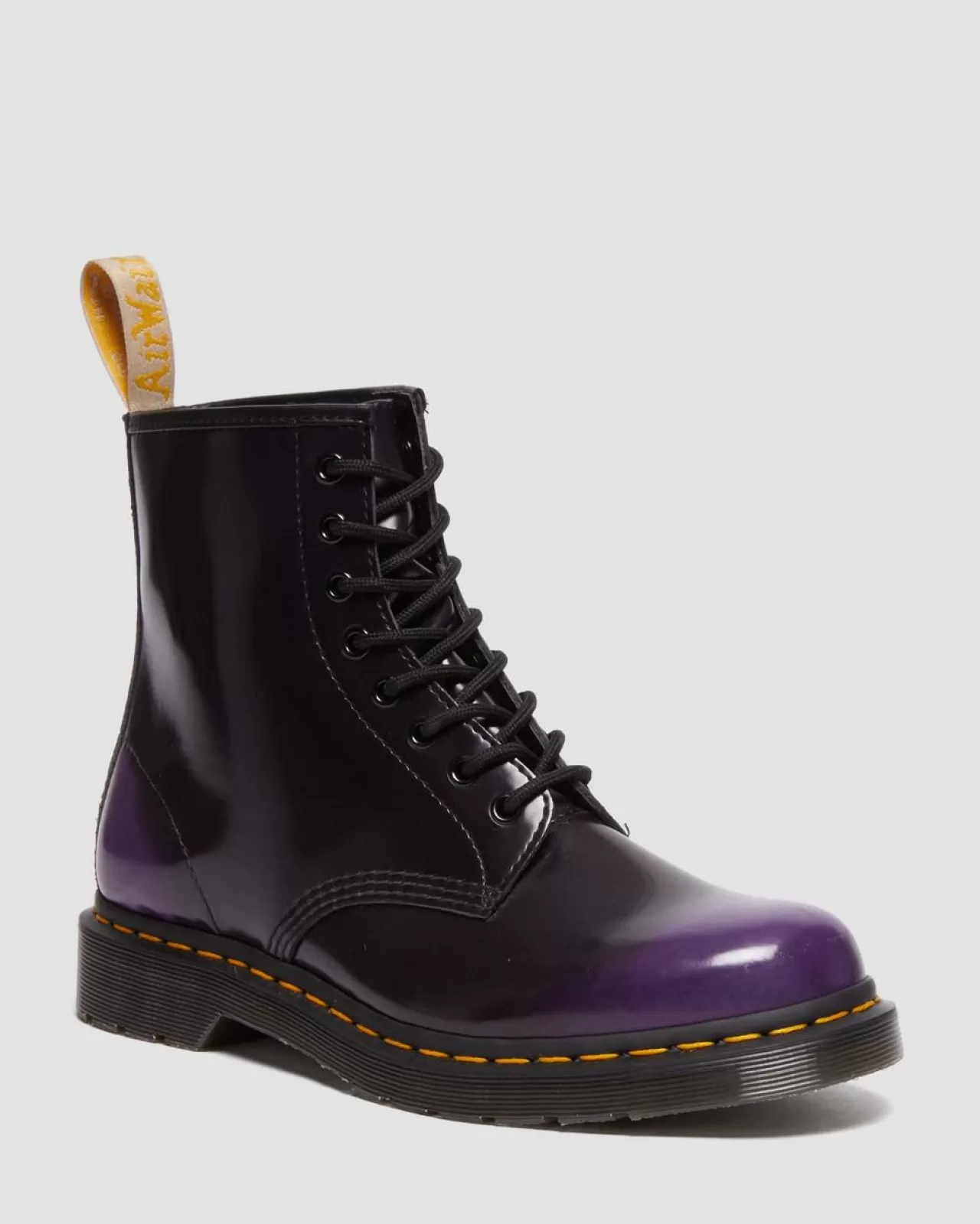 Sale | Vegan^Dr. Martens Vegan 1460 Lace Up Boots BLACK/RICH PURPLE — Oxford Rub Off