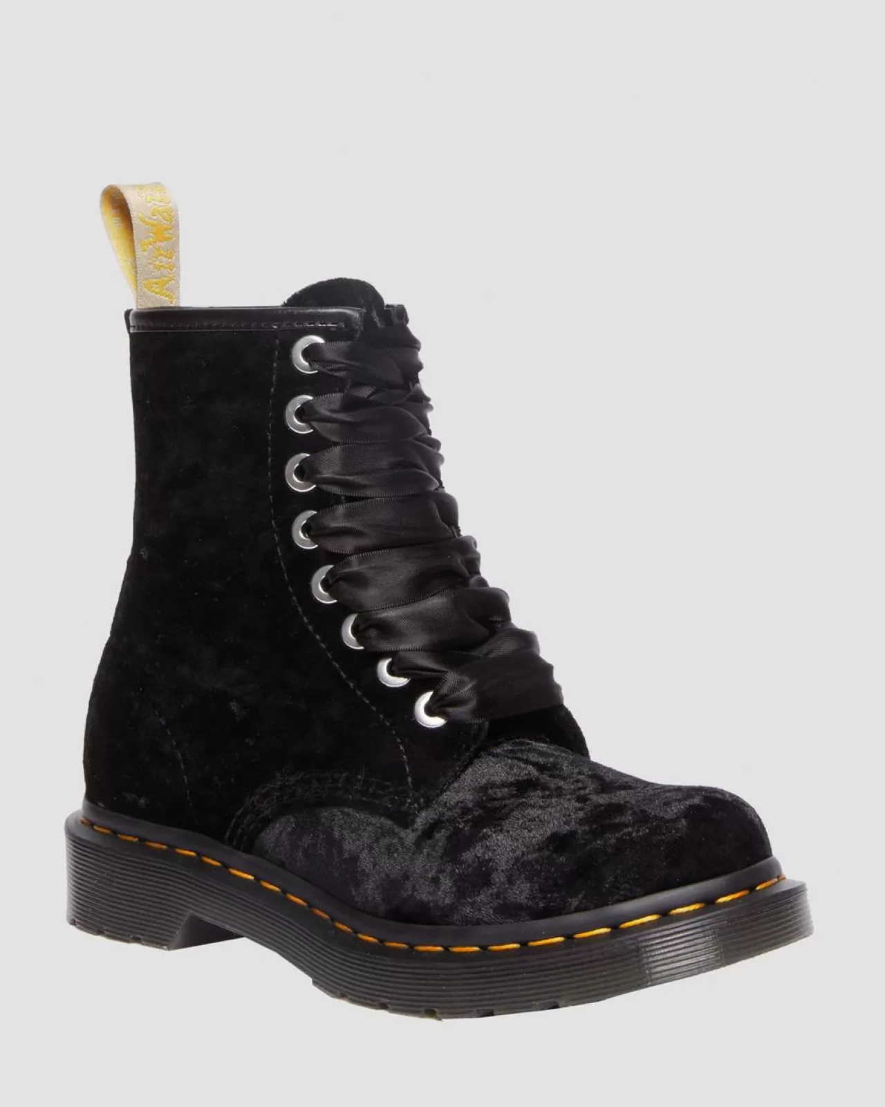 Sale | Originals^Dr. Martens Vegan 1460 Women's Crushed Velvet Lace Up Boots BLACK — Crushed Velvet