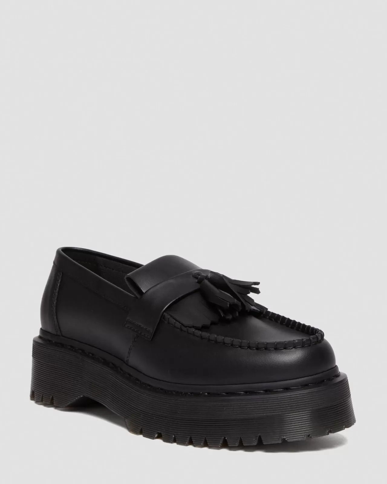 Vegan | Originals^Dr. Martens Vegan Adrian Felix Platform Tassel Loafers Black — Felix Rub Off