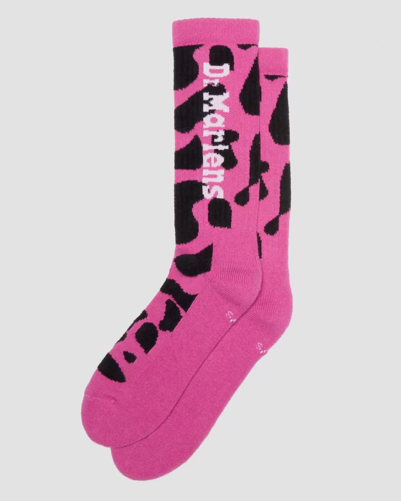 Socks | Accessories^Dr. Martens Vertical Logo Cow Print Cotton Blend Socks THRIFT PINK — Cotton Blend