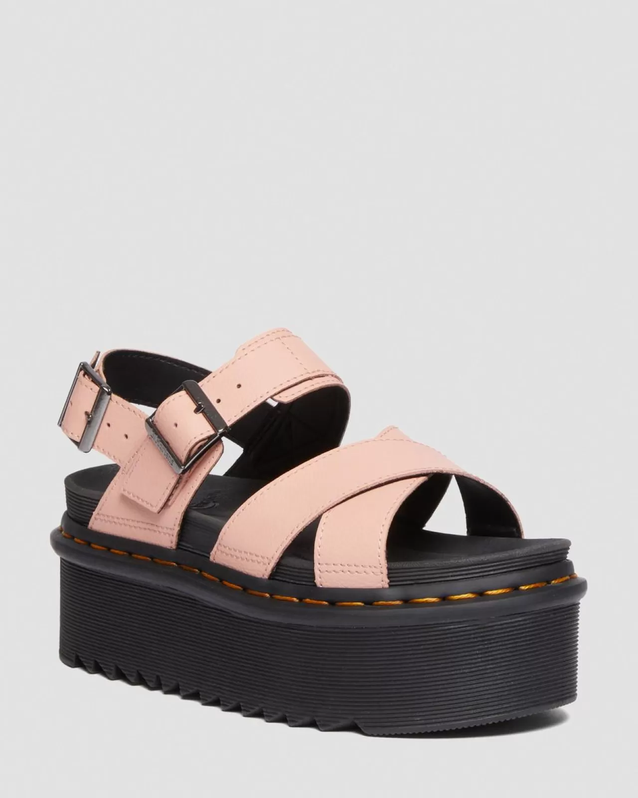 Sale | Platform Sandals^Dr. Martens Voss II Athena Leather Strap Platform Sandals Peach Beige — Athena