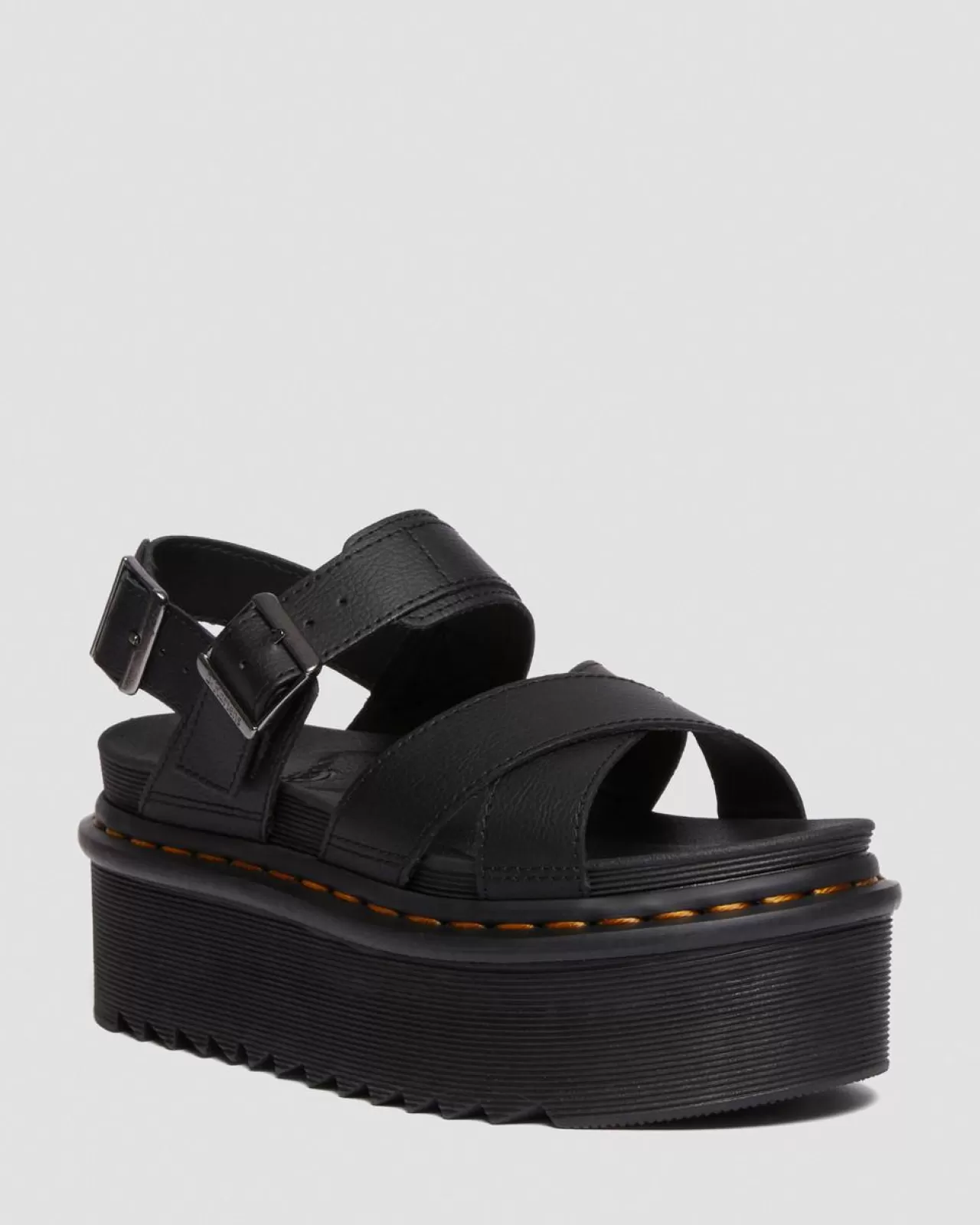 Platform Sandals | Strap Sandals^Dr. Martens Voss II Athena Leather Strap Platform Sandals Black — Athena