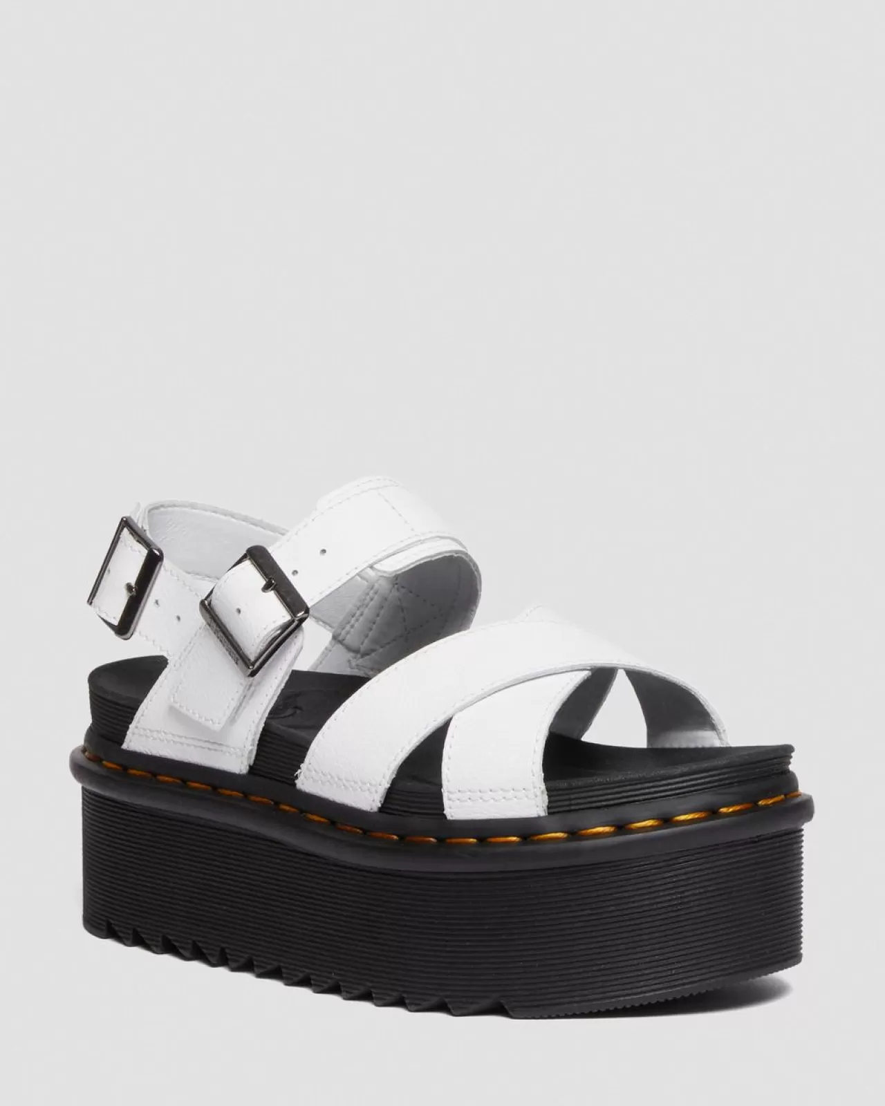 Platform Sandals | Strap Sandals^Dr. Martens Voss II Athena Leather Strap Platform Sandals White — Athena