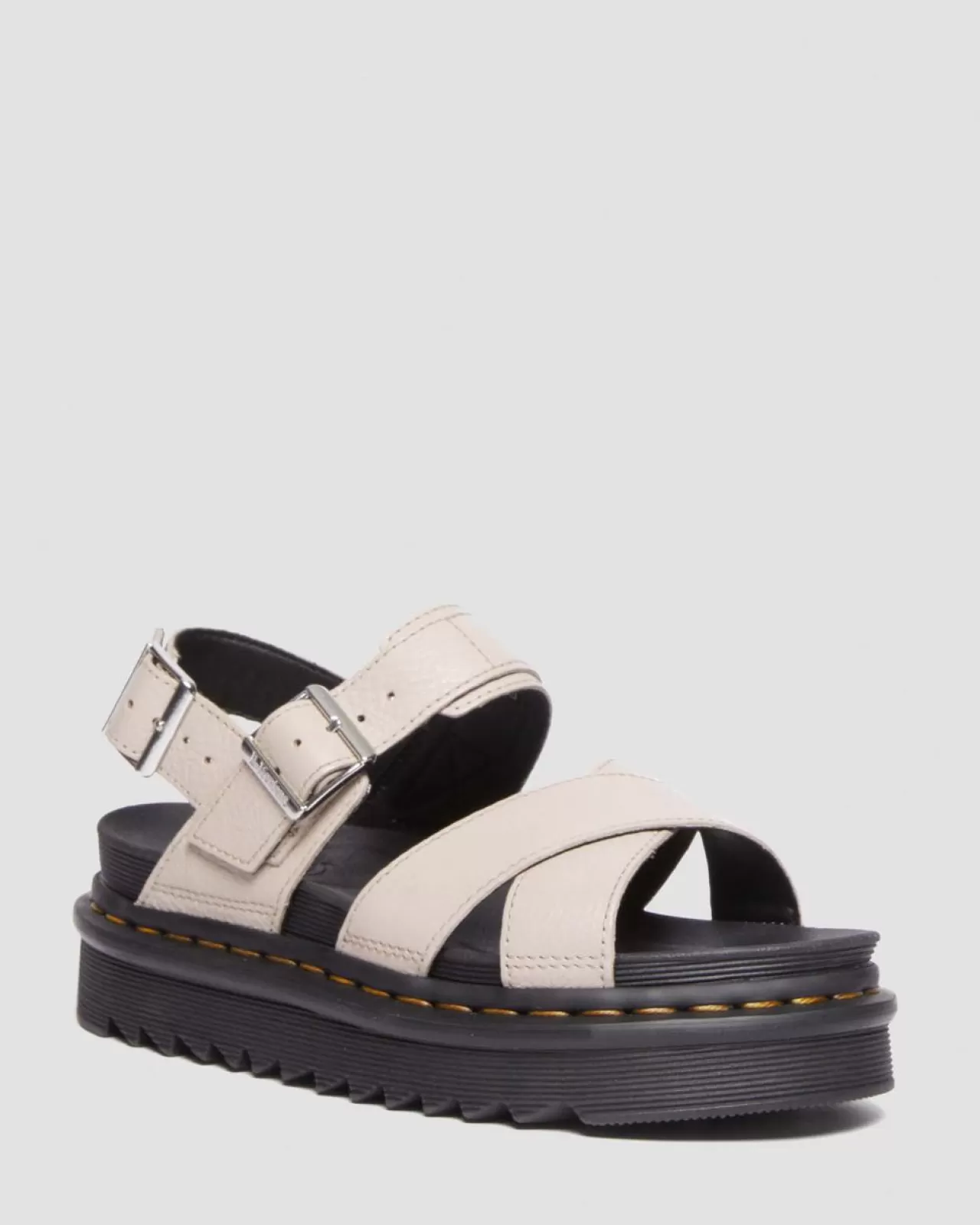 Platform Sandals | Strap Sandals^Dr. Martens Voss II Pisa Leather Strap Sandals VINTAGE TAUPE — Pisa