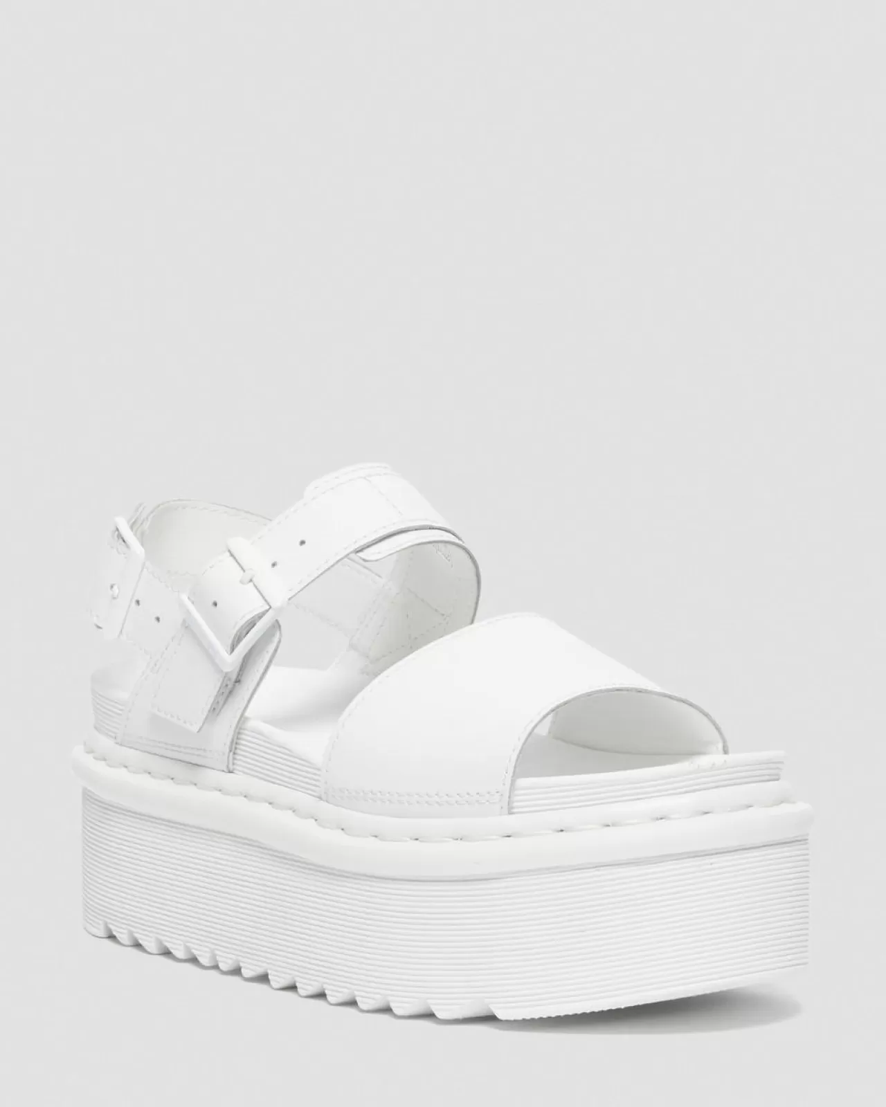 Sale | Platform Sandals^Dr. Martens Voss Mono Leather Platform Strap Sandals White — Hydro Leather