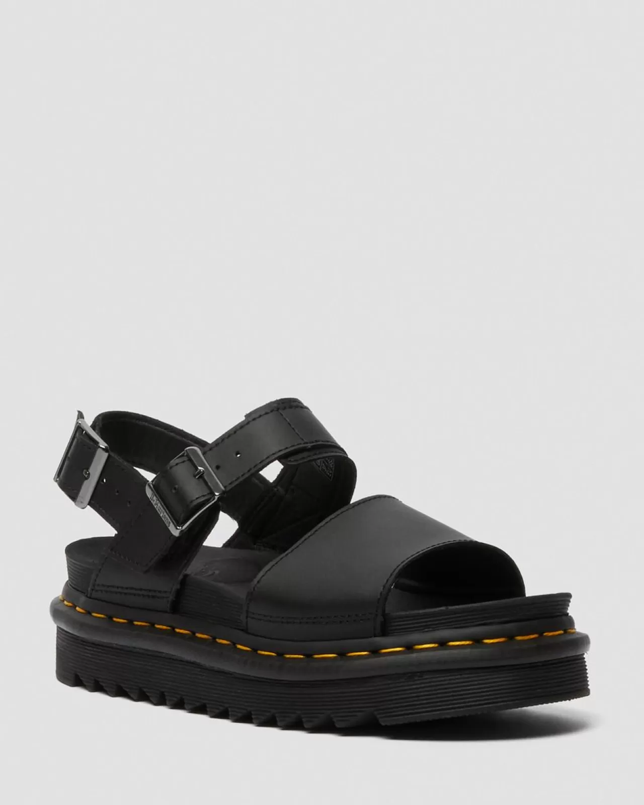 Bestsellers | Platform Sandals^Dr. Martens Voss Women's Leather Strap Sandals Black+Black — Hydro Leather