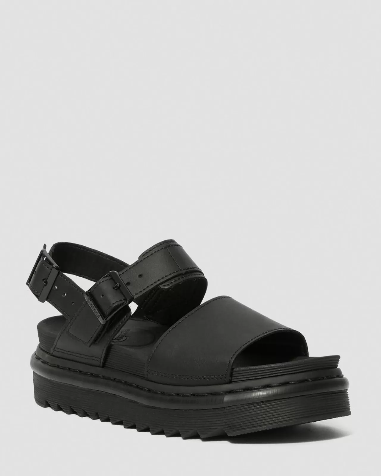 Platform Sandals | Strap Sandals^Dr. Martens Voss Women's Leather Strap Sandals Black — Hydro Leather