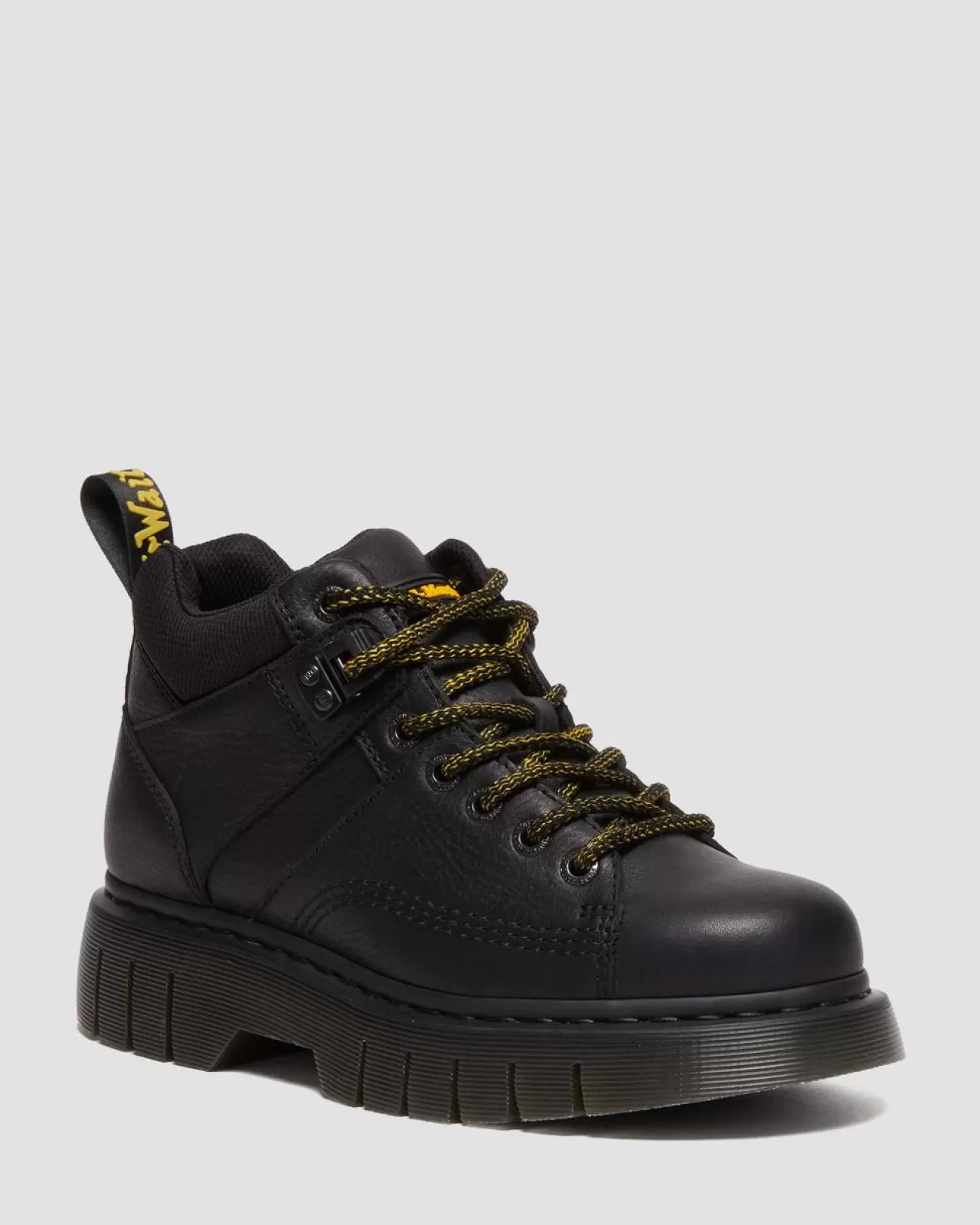 Platform Boots | Ankle Boots^Dr. Martens Woodard Grizzly Leather Low Casual Boots Black — Grizzly