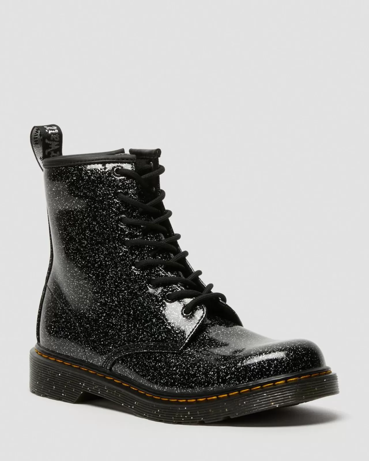 Glitter & Patent Boots | School Styles^Dr. Martens Youth 1460 Glitter Lace Up Boots Black — Cosmic Glitter