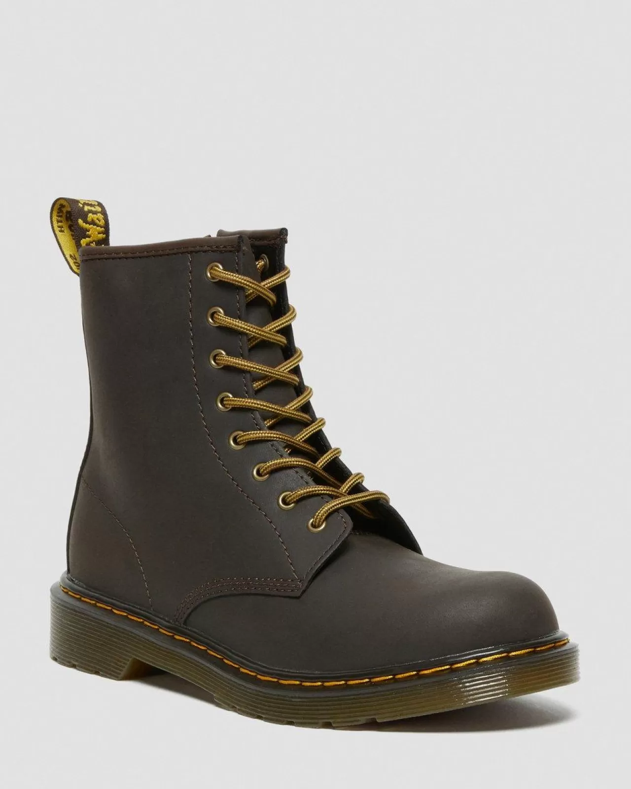 School Styles | Youth / 8-14 Years^Dr. Martens Youth 1460 Wildhorse Leather Lace Up Boots Dark Brown — Wildhorse Lamper