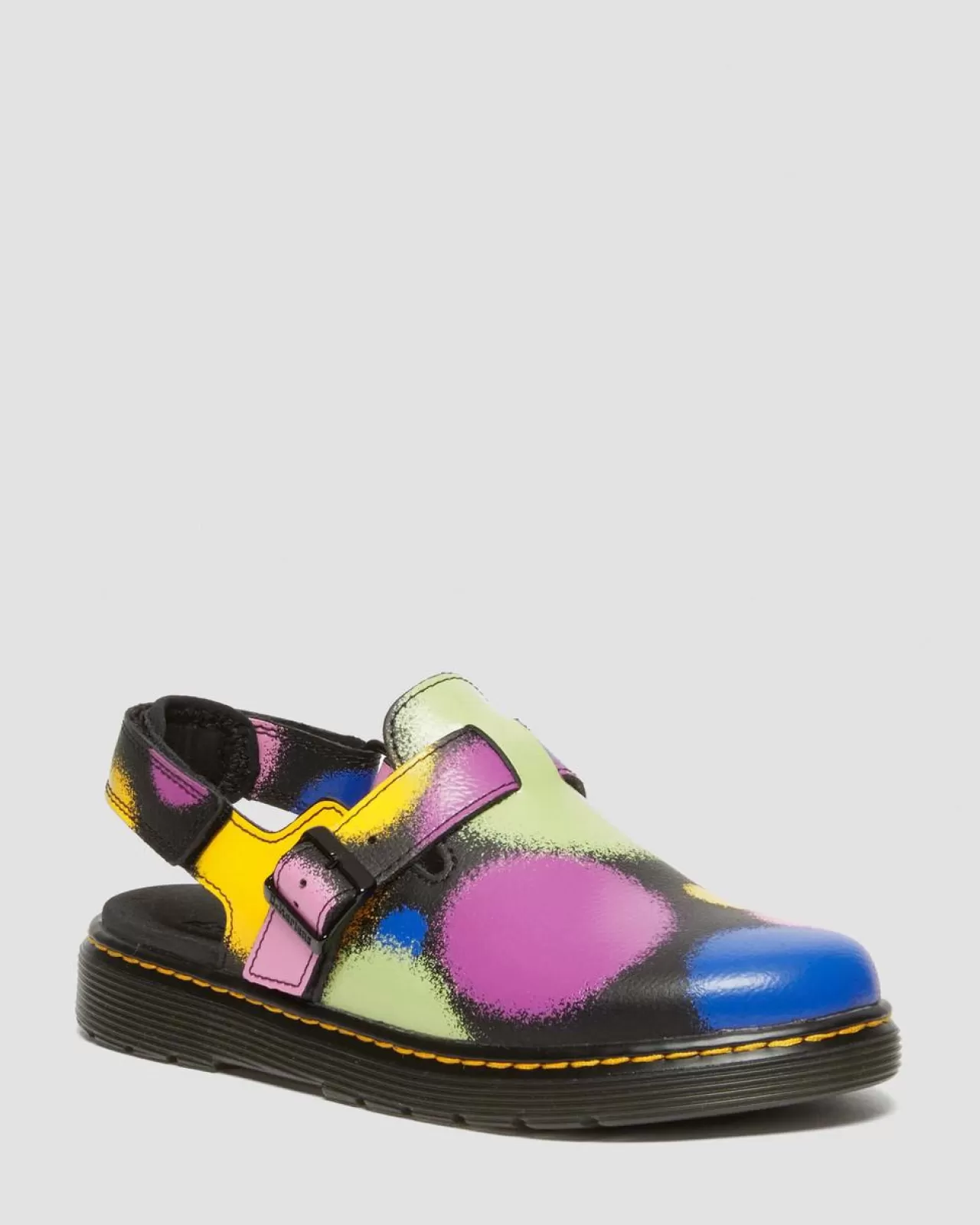 School Styles | Youth / 8-14 Years^Dr. Martens Youth Jorgie Haze Hydro Leather Slingback Mules Black