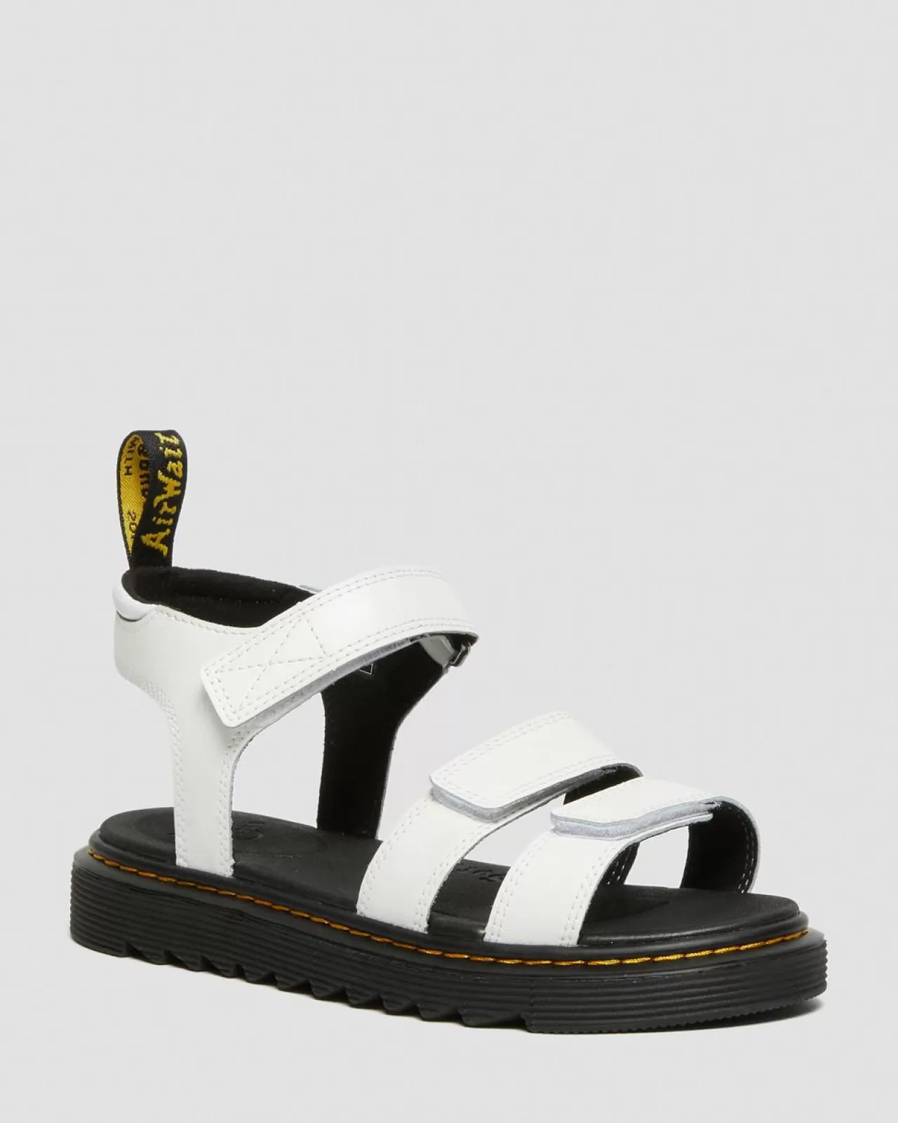 Youth / 8-14 Years | Sandals^Dr. Martens Youth Klaire Leather Strap Sandals White T Lamper — T Lamper